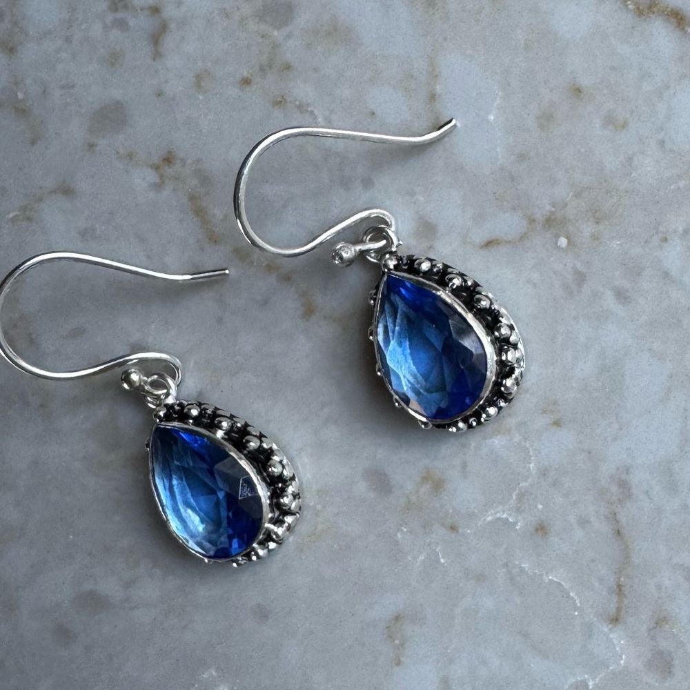 NWOT Sundance Drifting Rain Earrings, Tanzanite, Sterling Silver - Picture 5 of 6